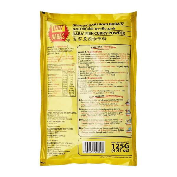 Baba's Fish Curry Powder 125g - Image 2
