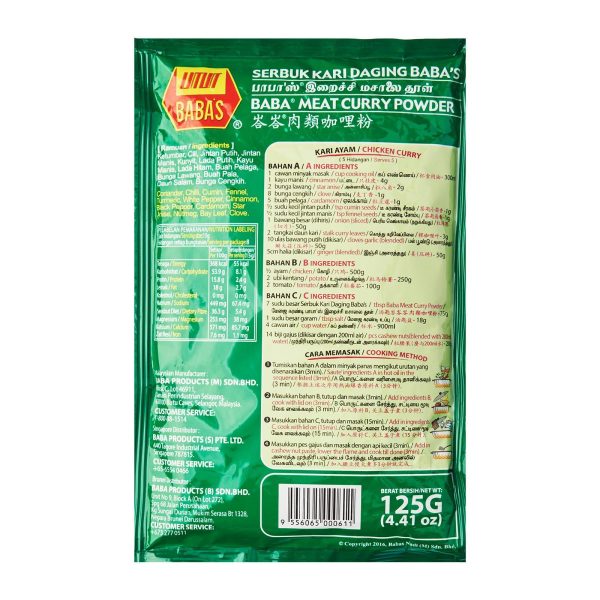 Baba's Meat Curry Powder 125g - Image 2