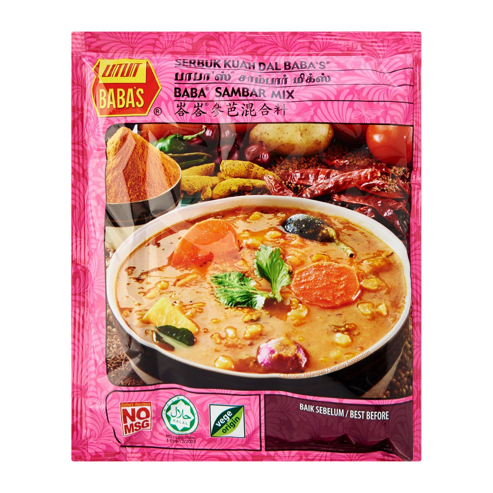 Buy Baba’s : Online shopping Baba’s Sambar Mix 250g in Singapore Baba’s Sambar Mix