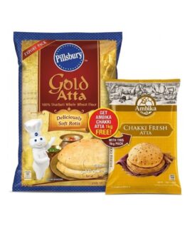 Buy Pillsbury Gold Atta 5kg and Get Ambika Chakki Atta 1kg (Free)