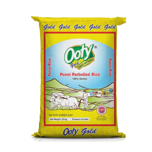 Ooty Gold Ponni Rice Parboiled 25kg