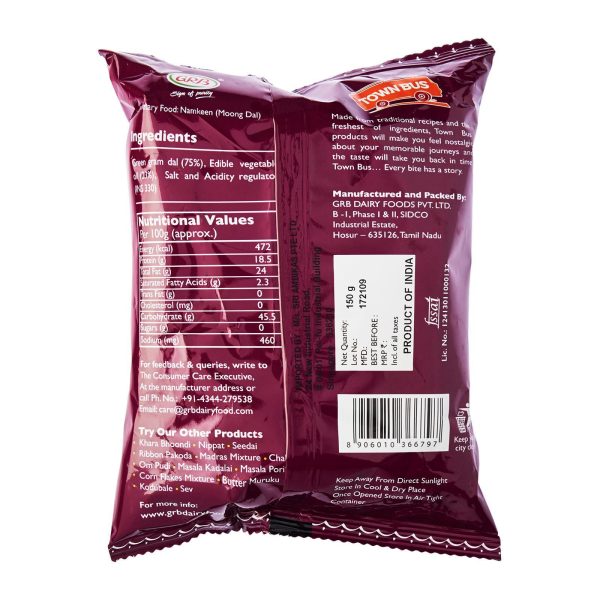 Town Bus Moong Dal 150g - Image 2