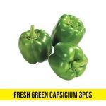 Fresh Green Capsicum 3pcs