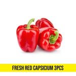 Fresh Red Capsicum 3pcs