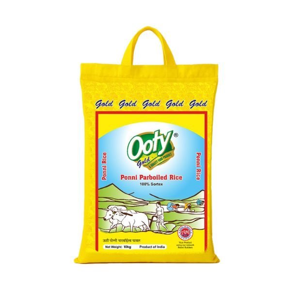 Ooty Gold Ponni Rice Parboiled 10kg