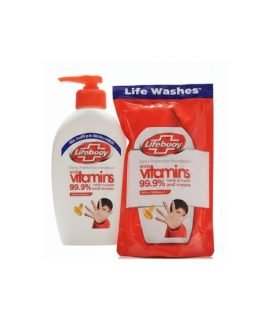 Lifebuoy Germ Protection Hand Wash With Vitamins 190ml (Buy Pump Get Refill Pack Free)