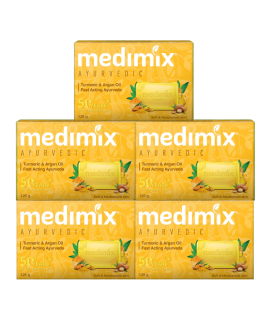 Medimix Ayurveda Turmeric & Argan Bar Soap 125g (Pack of 5)