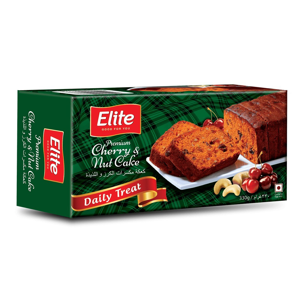 elite cerry nut cake 330 Elite Premium Cherry & Nut Cake 330g - Image 1