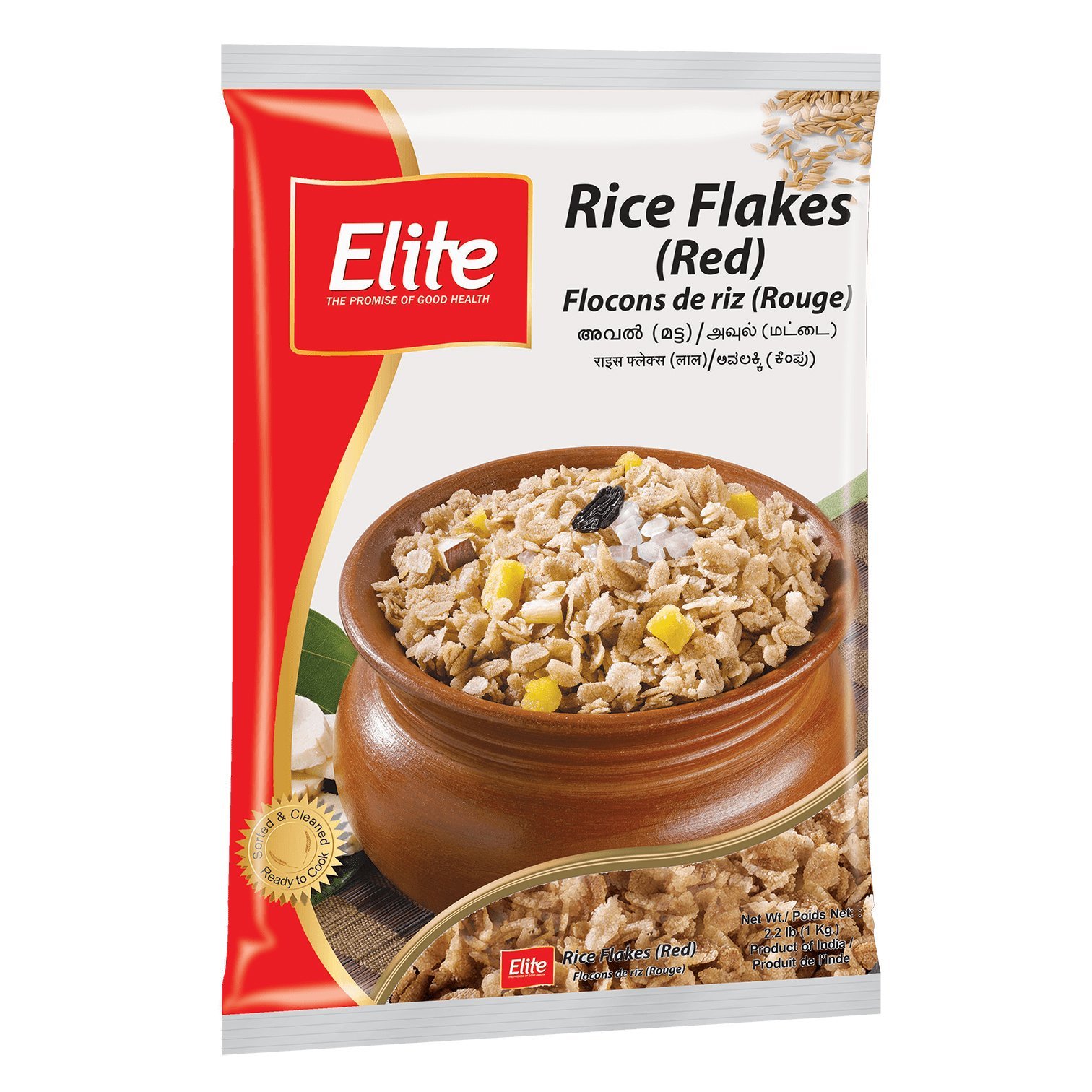 elite poha red 1kg Elite Rice Flakes (Red) 1kg - Image 1