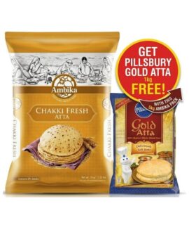 Buy Ambika Chakki Fresh Atta 5kg and Get Pillsbury Gold Atta 1kg (Free)