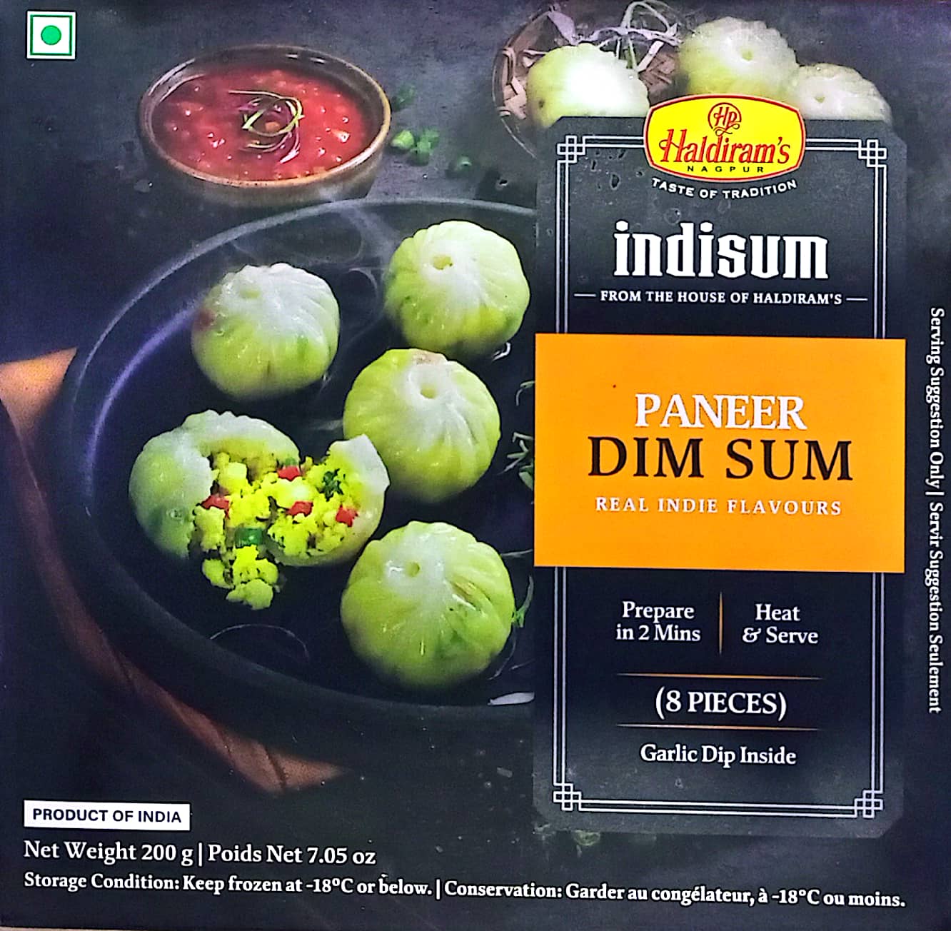 07e81dad-6507-4f64-930a-e3dcbaedcb97 Haldiram's Paneer Dimsum 200g - Image 1