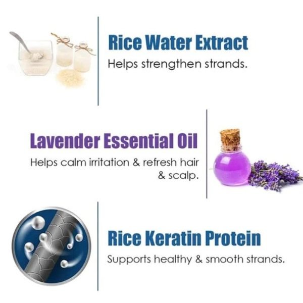 Wow Skin Science Rice Water & Lavender Shampoo 300ml - Image 4
