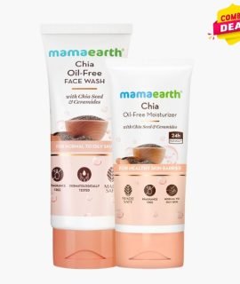 Mamaearth Chia Oil-Free Face Wash 100g + Chia Oil-Free Moisturizer 80g (Combo Pack)