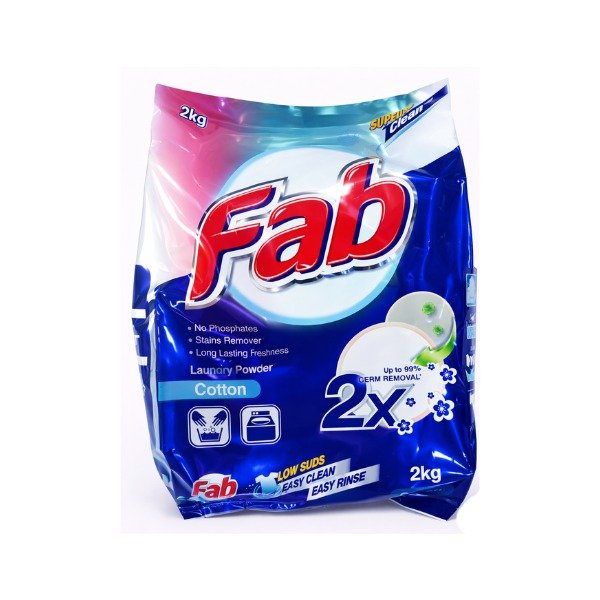 Fab Laundry Powder Cotton 2kg Fab Laundry Powder Cotton 2kg