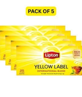 Lipton Yellow Label Black Tea 25 Bags (Pack of 5)